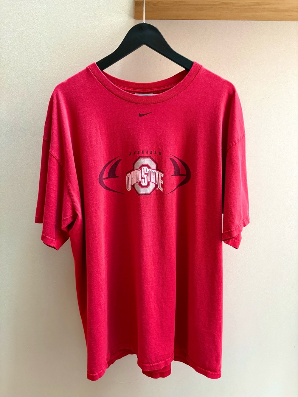 Ohio State Buckeyes VTG 90s red Nike Team center swoosh NCAA football T-shirt XL